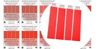 PANTONE ® COTTON SWATCH CARD in 2801 UNIQUE COLORS, cut into 4 strips, double-layered, 2,5 cm x 11 cm each...